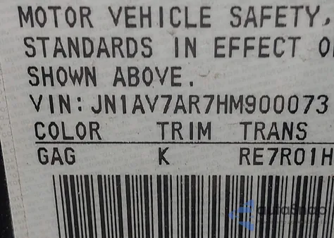 2017 Infiniti Q50 Hybrid from USA, damaged, VIN JN1AV7AR7HM900073